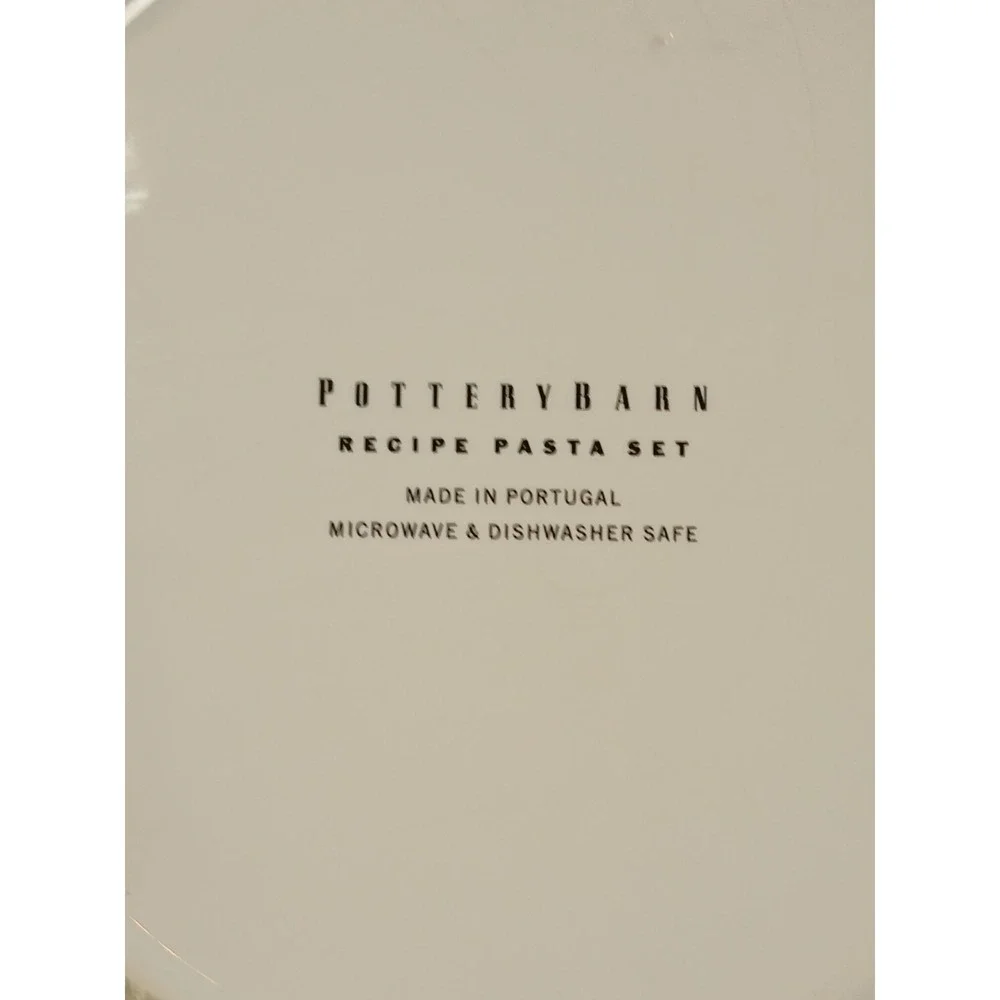 Pottery Barn Rustic‎ Recipe Pasta Bowl Farfalle